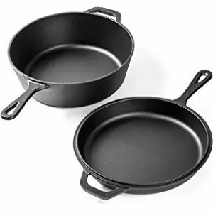 Lodge Cast Iron 3.2 Quart Combo Cooker with Silicone Hot Handle