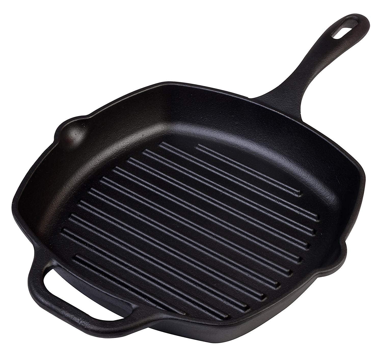 Westinghouse 10,5 Inch Seasoned Cast Iron Skillet Grill Pan WCCI0007BK