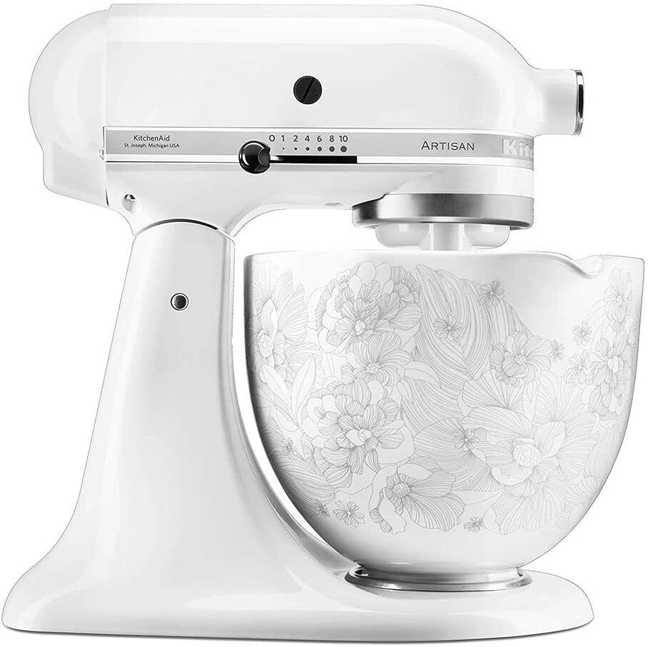 KitchenAid 5 Quart Whispering Floral Ceramic Bowl - KSM2CB5PWF