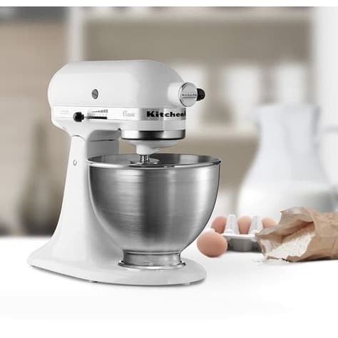 KitchenAid Classic Stand Mixer 4.3 L - Putih 5K45SSEWH