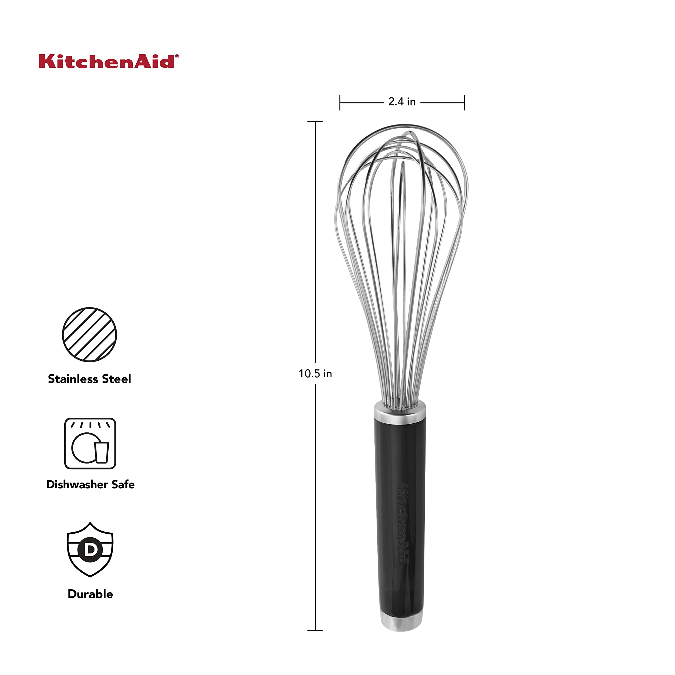 KitchenAid Utility Whisk Black - KCG060OHOBE