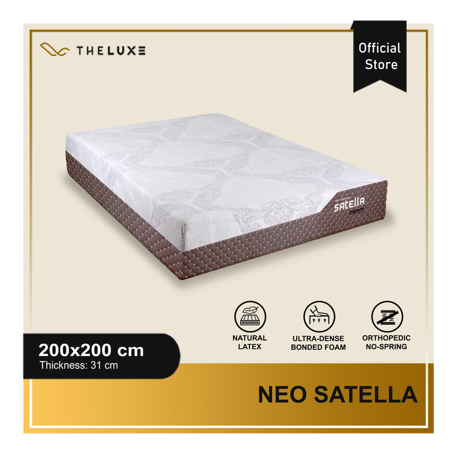 Kasur Latex Rebonded Orthopedic Satella 160 Queen Ranjang Luxe