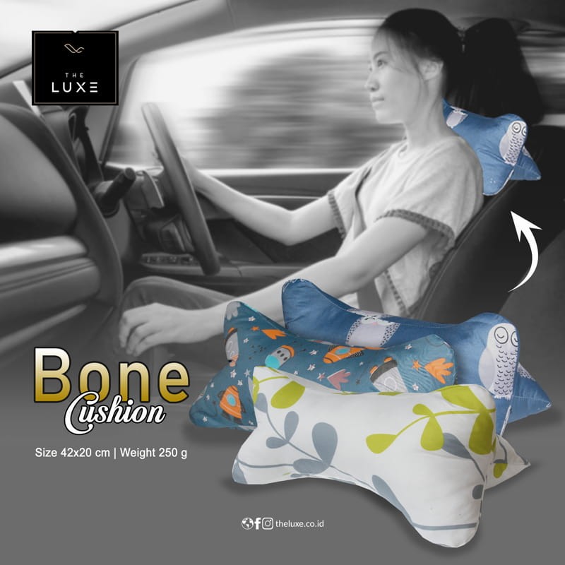 Bantal Sandaran The Luxe Bone Cushion - Random Collor