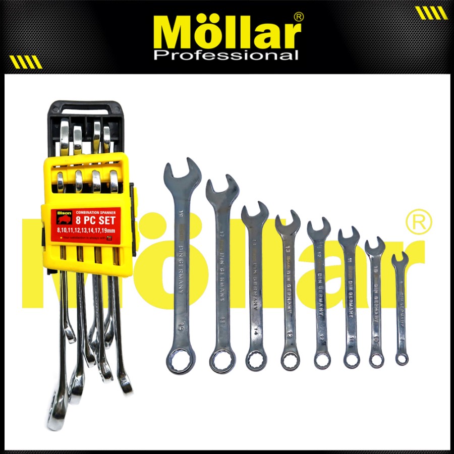[PAKET] BISON Kunci Ring Pas Set 8 pcs & HDT Obeng 2 Way & Kunci L Set