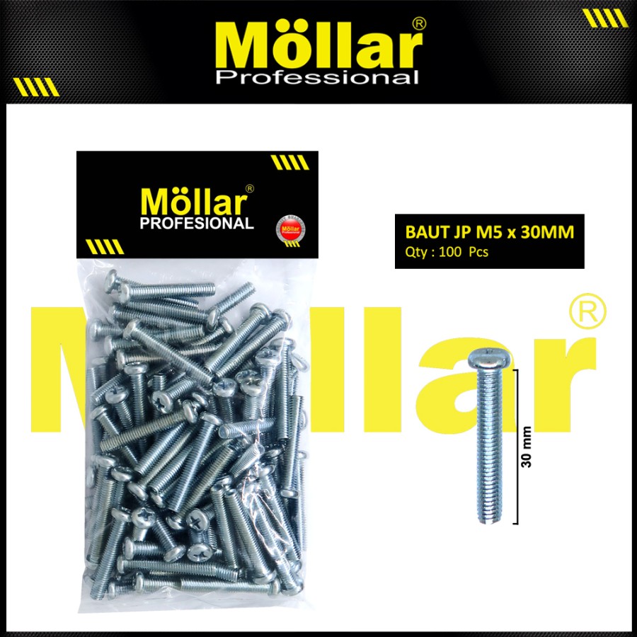 MOLLAR Baut JP 5 x 30- 100 pcs