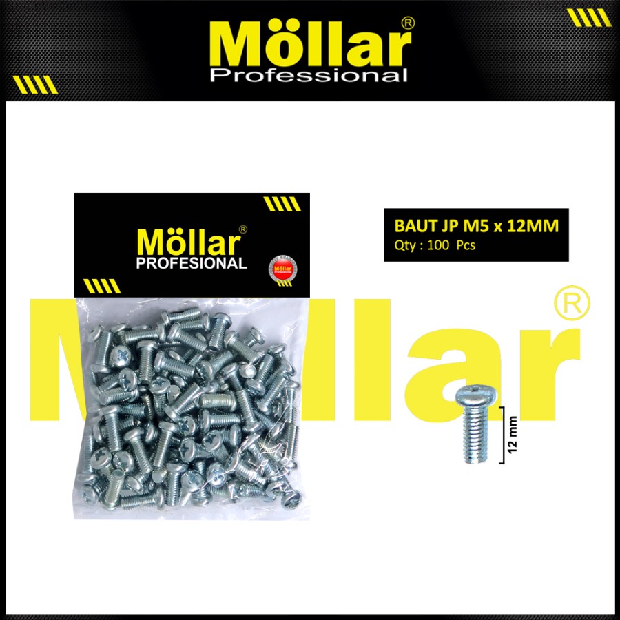 MOLLAR Baut JP 5 x 12 - 100 pcs