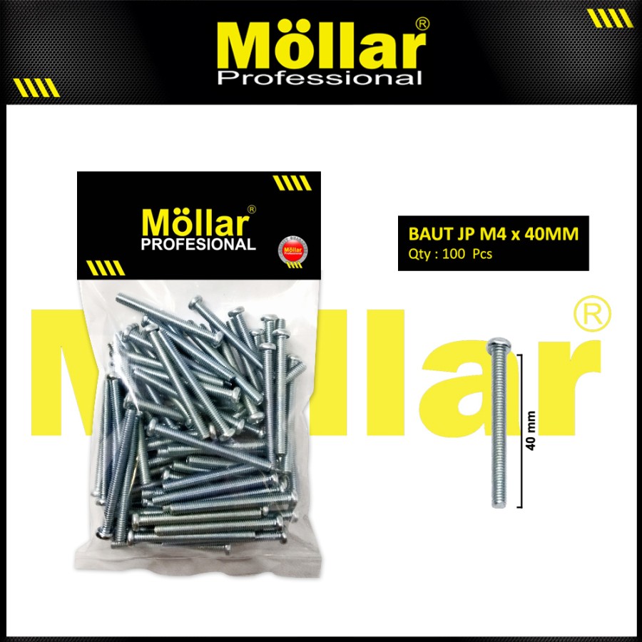 MOLLAR Baut JP 4 x 40 - 100 pcs