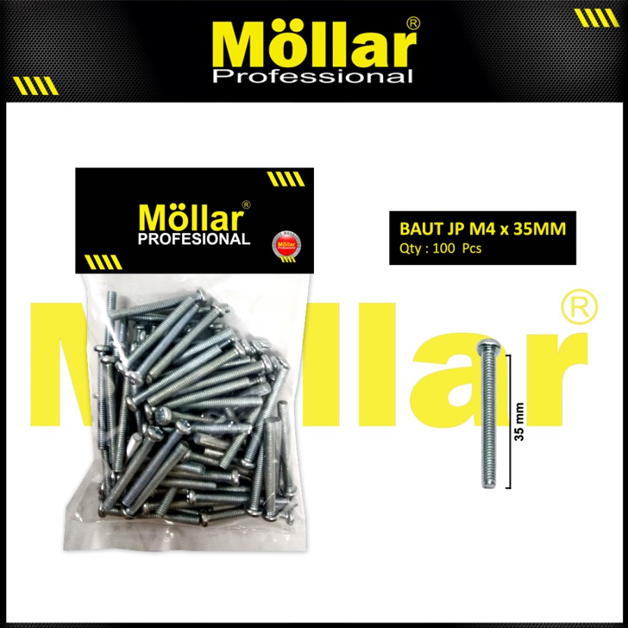 MOLLAR Baut JP 4 x 35 - 100 pcs