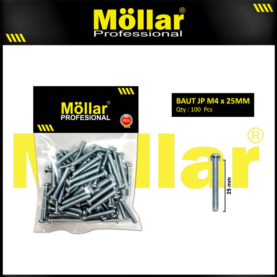 MOLLAR Baut JP 4 x 25 - 100 pcs