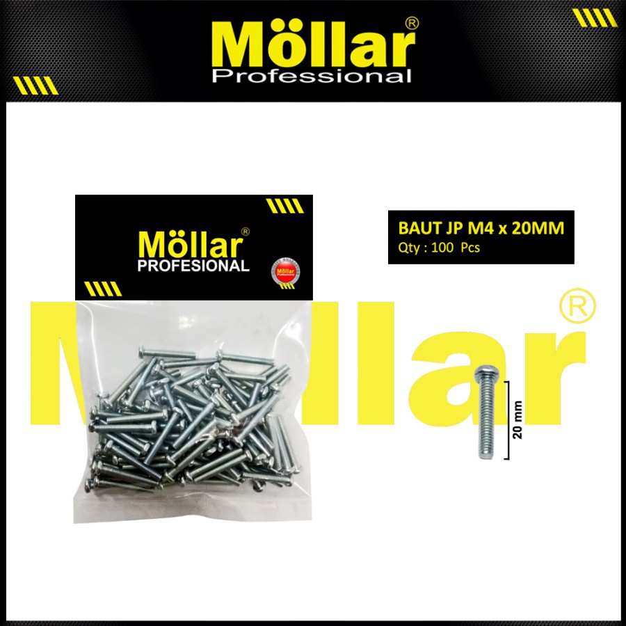 MOLLAR Baut JP 4 x 20 - 100 pcs