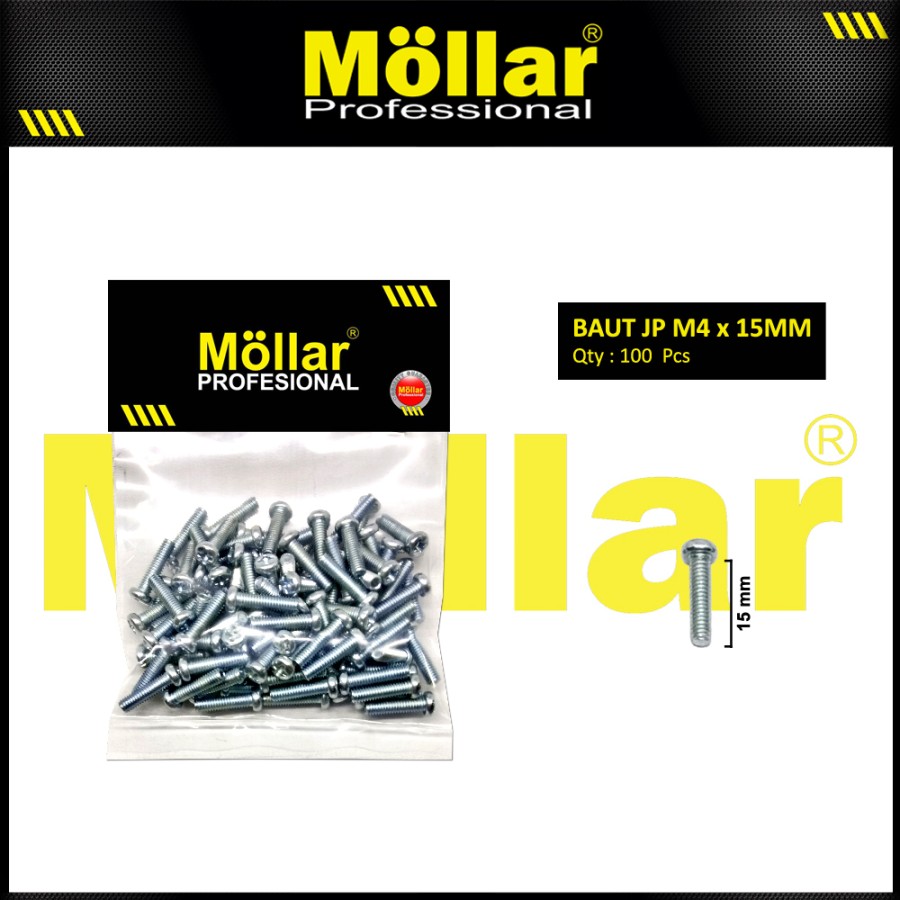 MOLLAR Baut JP 4 x 15 - 100 pcs