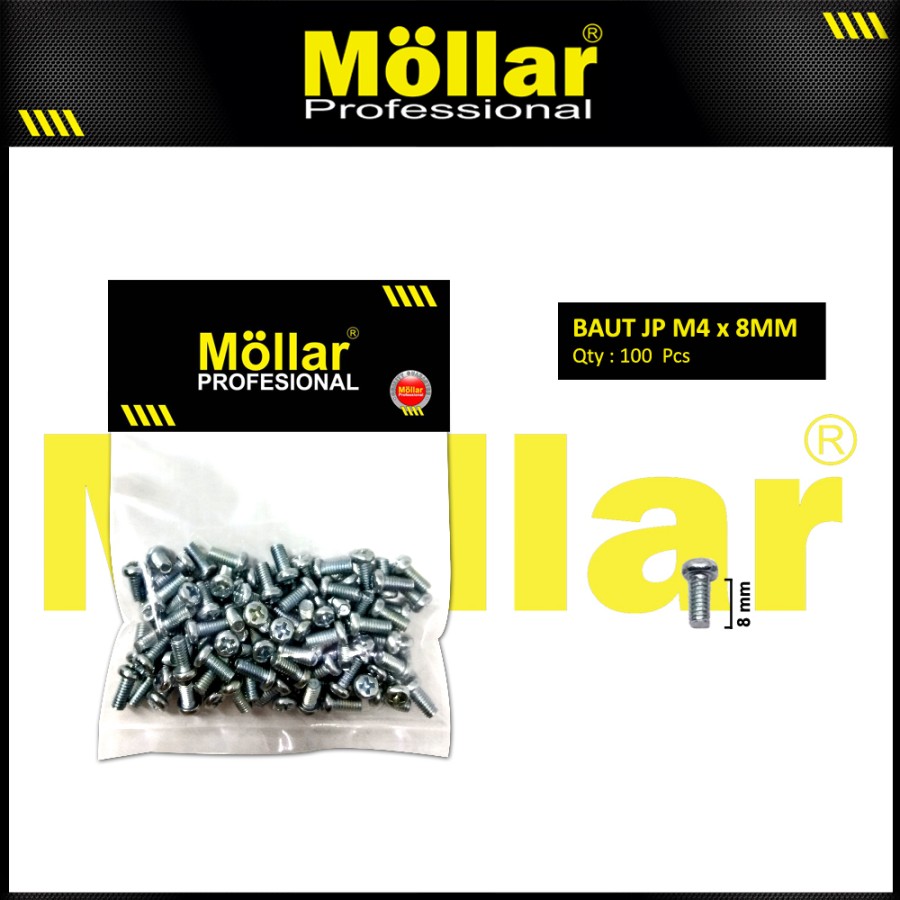 MOLLAR Baut JP 4 x 8 - 100 pcs