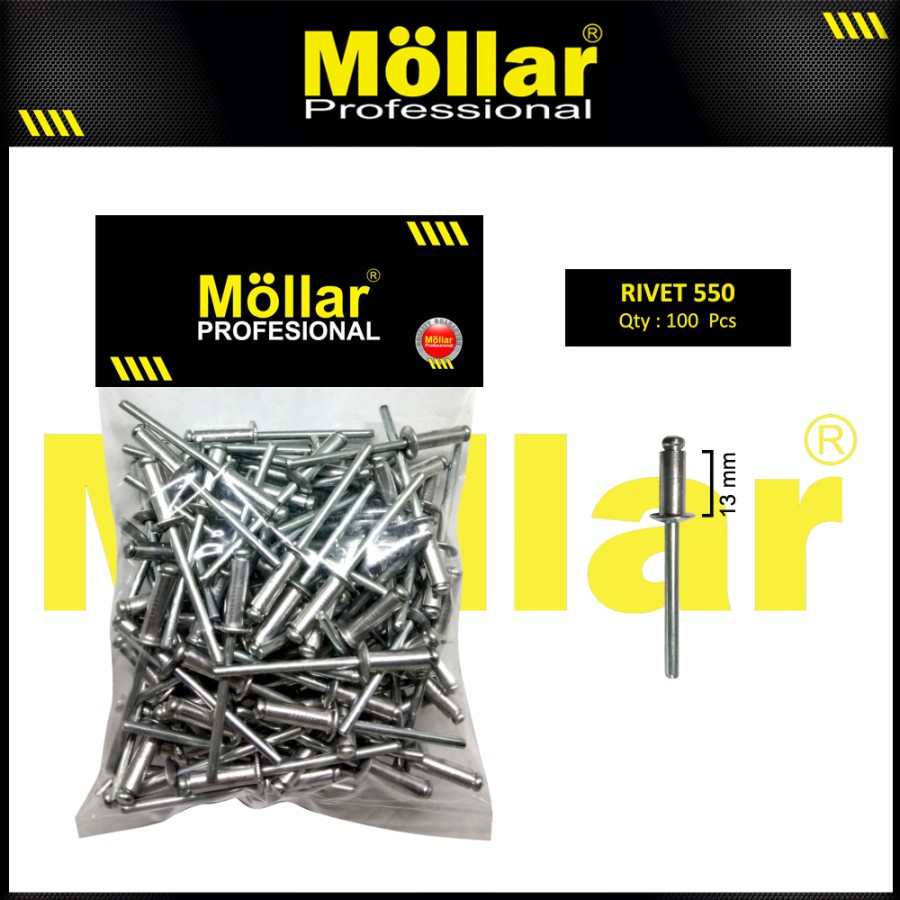 MOLLAR 93-144 Paku Rivet 550 - 4 mm x 12.7 mm 