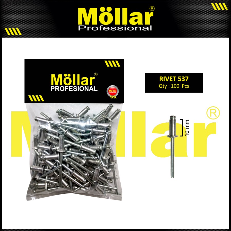 MOLLAR 93-142 Paku Rivet 537 - 4 mm x 9.5 mm