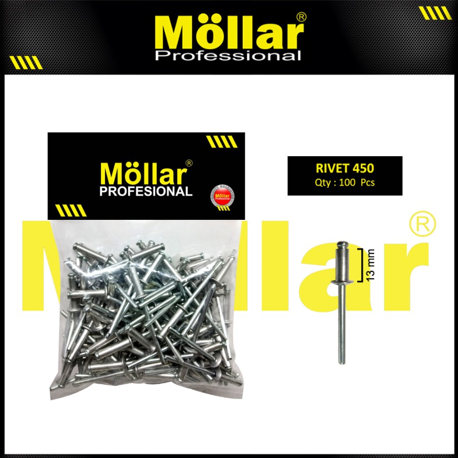 MOLLAR 93-139 Paku Rivet 450 - 3.2 mm x 12.7 mm