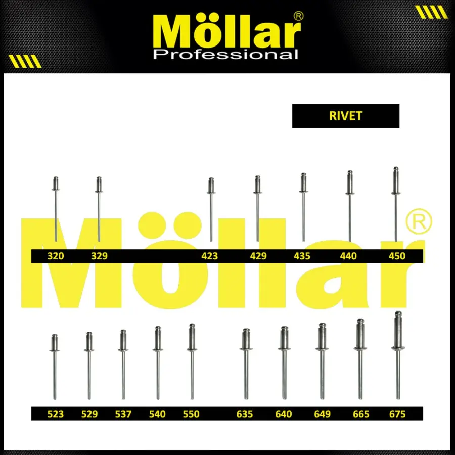 MOLLAR 93-143 Paku Rivet 540 - 4 mm x 11 mm