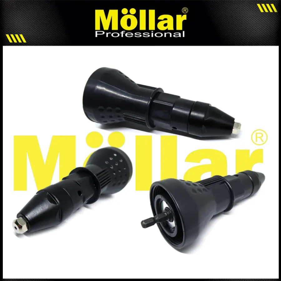 MOLLAR Adaptor Mata Bor Paku Rivet ke Mesin Bor Riveter Adapter Gun