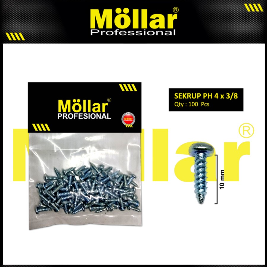 MOLLAR 93-015 Sekrup Tapping PH - 4 x 3/8
