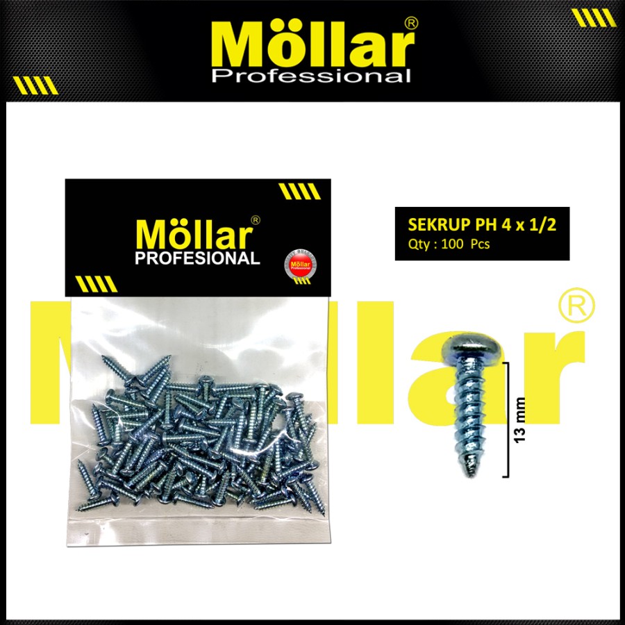 MOLLAR 93-016 Sekrup Tapping PH - 4 x 1/2
