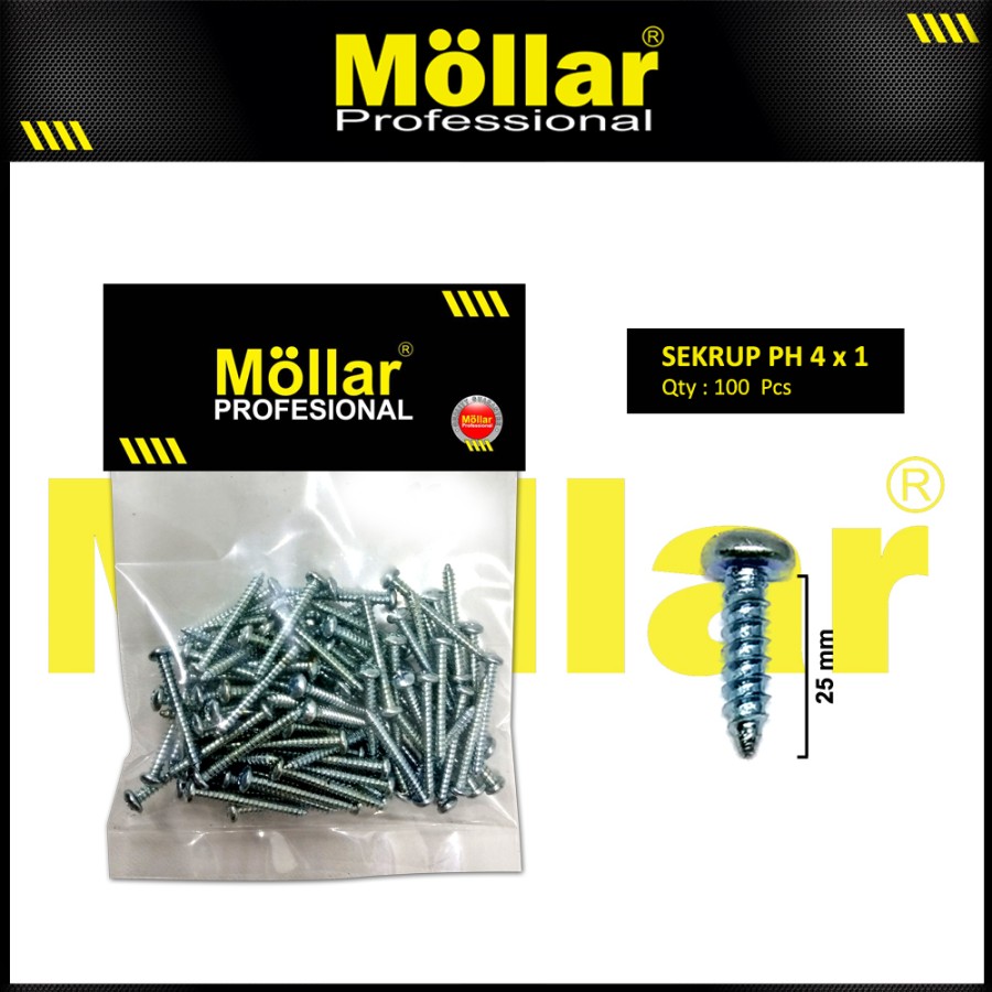MOLLAR 93-019 Sekrup Tapping PH - 4 x 1 