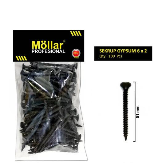 MOLLAR 93-013 Sekrup Gypsum - 6 x 2