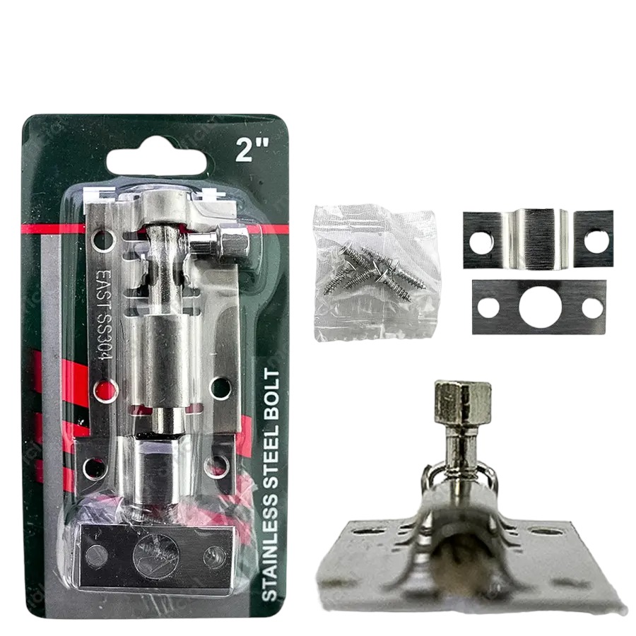 EAST Grendel Pintu 2" Stainless Steel Slot Kunci Jendela Kamar Rumah