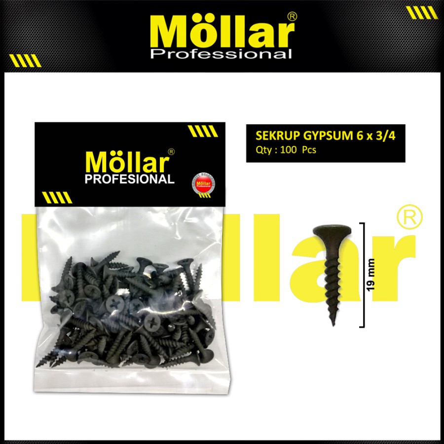 MOLLAR 93-009 Sekrup Gypsum - 6 x 3/4