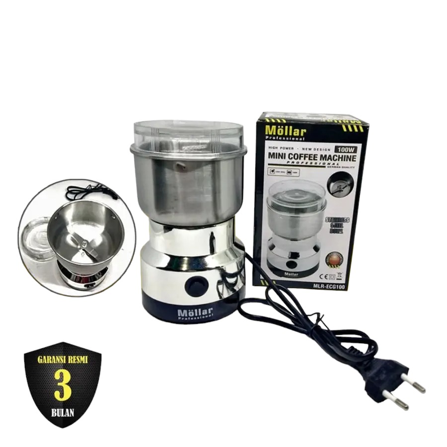 MOLLAR ECG100 Mini Coffee Grinder Listrik - 100 Watt