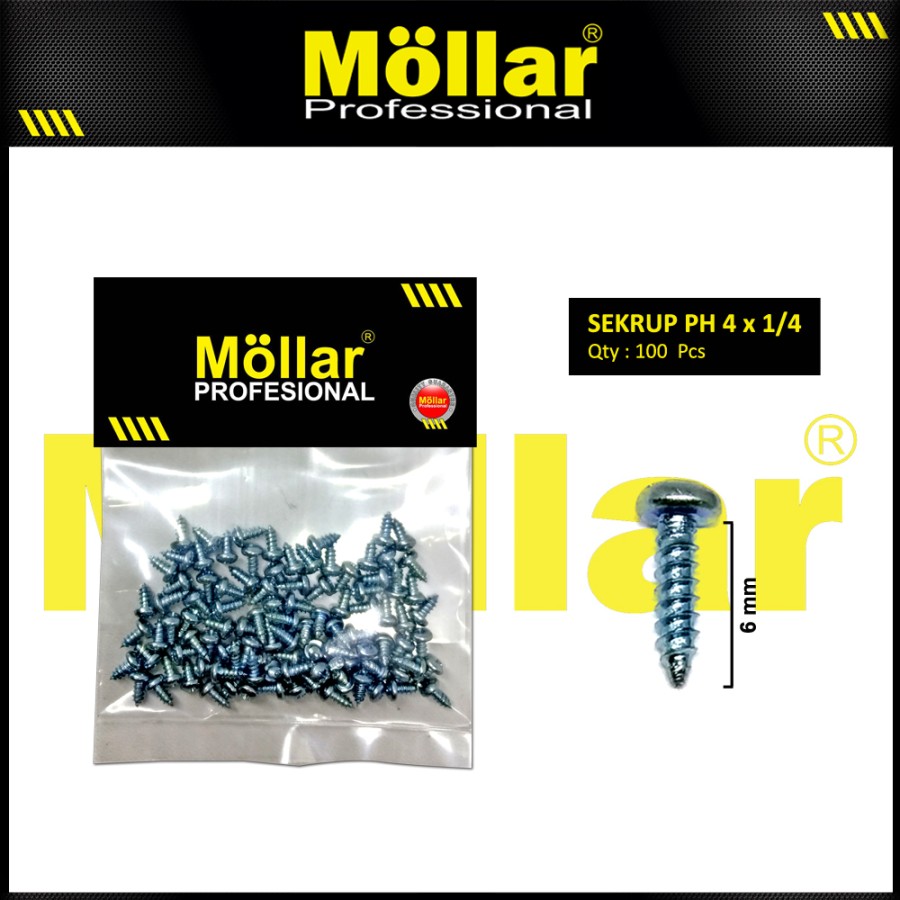 MOLLAR 93-014 Sekrup Tapping PH - 4 x 1/4