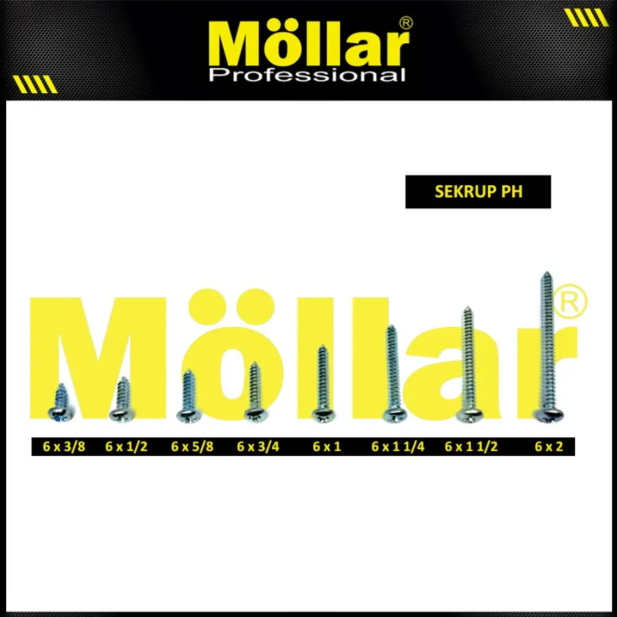 MOLLAR 93-023 Sekrup Tapping PH - 6 x 3/4