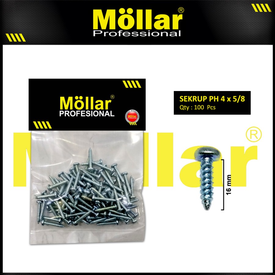 MOLLAR 93-017 Sekrup Tapping PH - 4 x 5/8