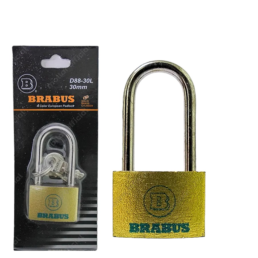 BRABUS D88-30L Gembok Panjang 30 mm Kuning Kunci Pagar Rumah Padlock