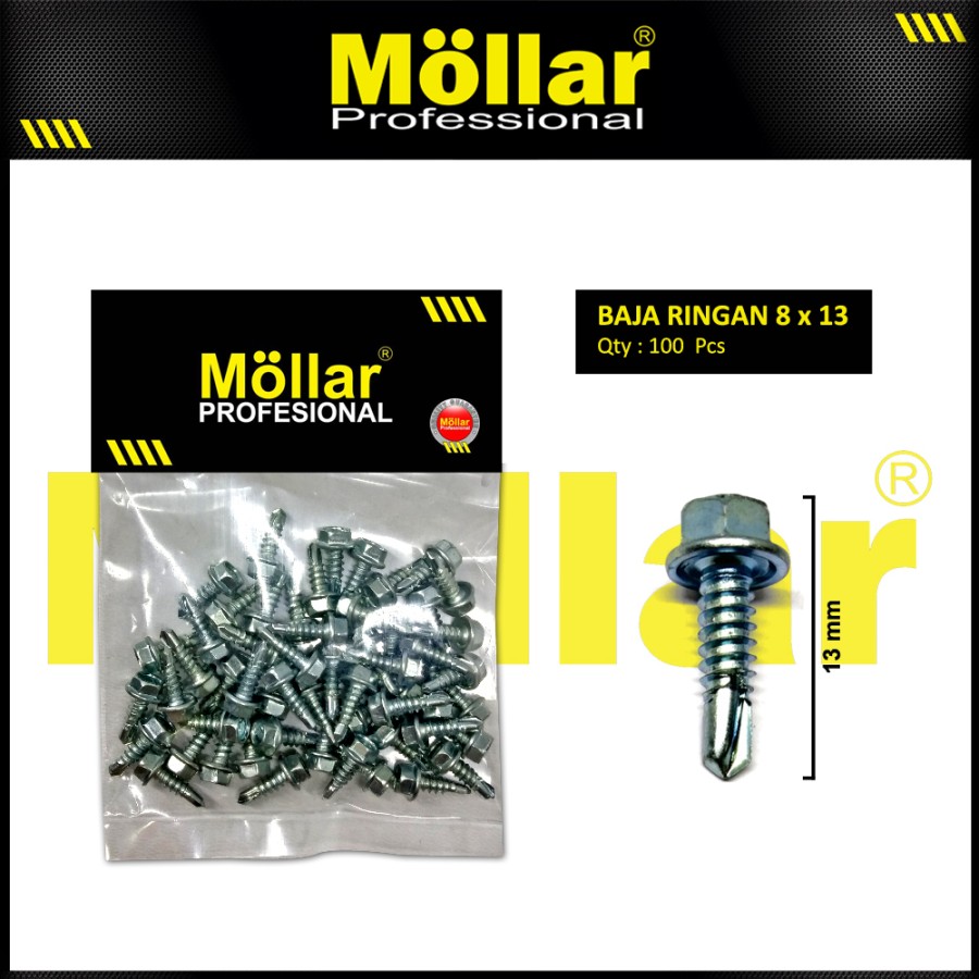 MOLLAR 93-001 Sekrup Roofing - 8 x 1/2