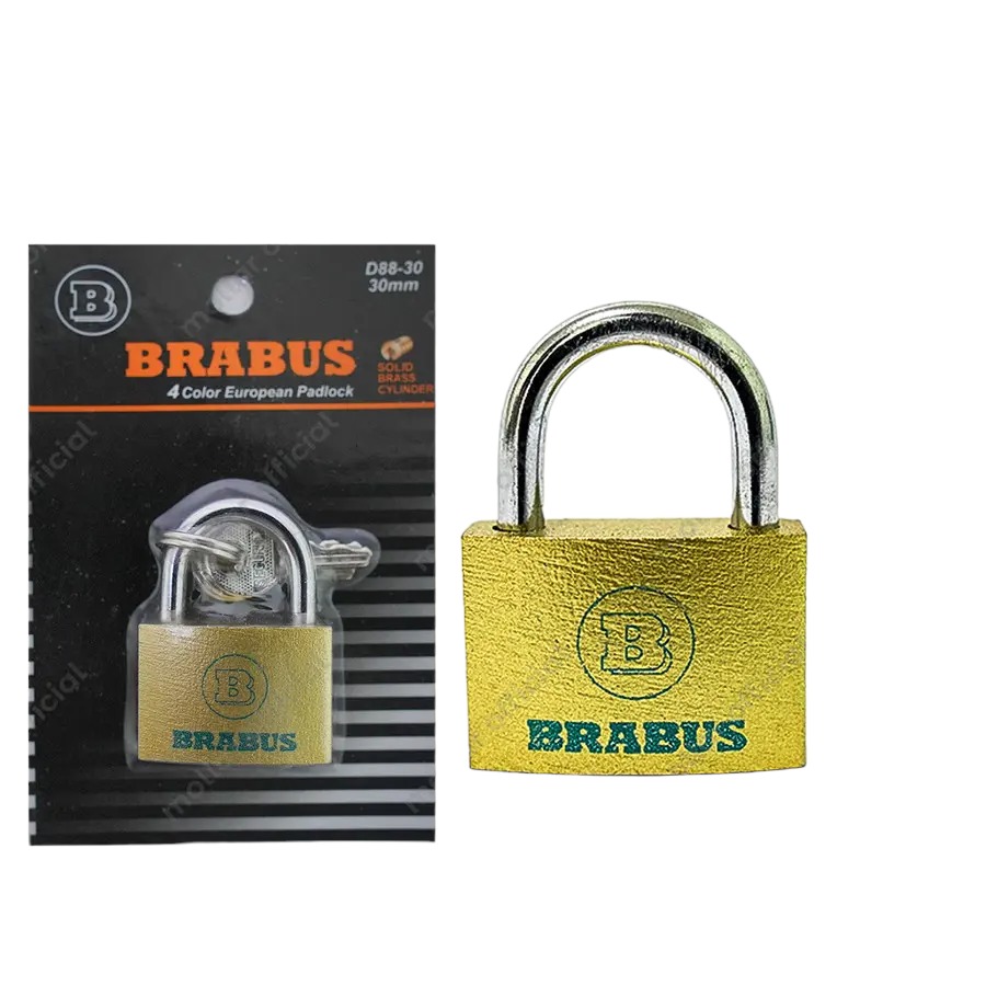 Brabus D88-30 Gembok Pendek 30 mm Kuning Kunci Pagar Rumah Padlock