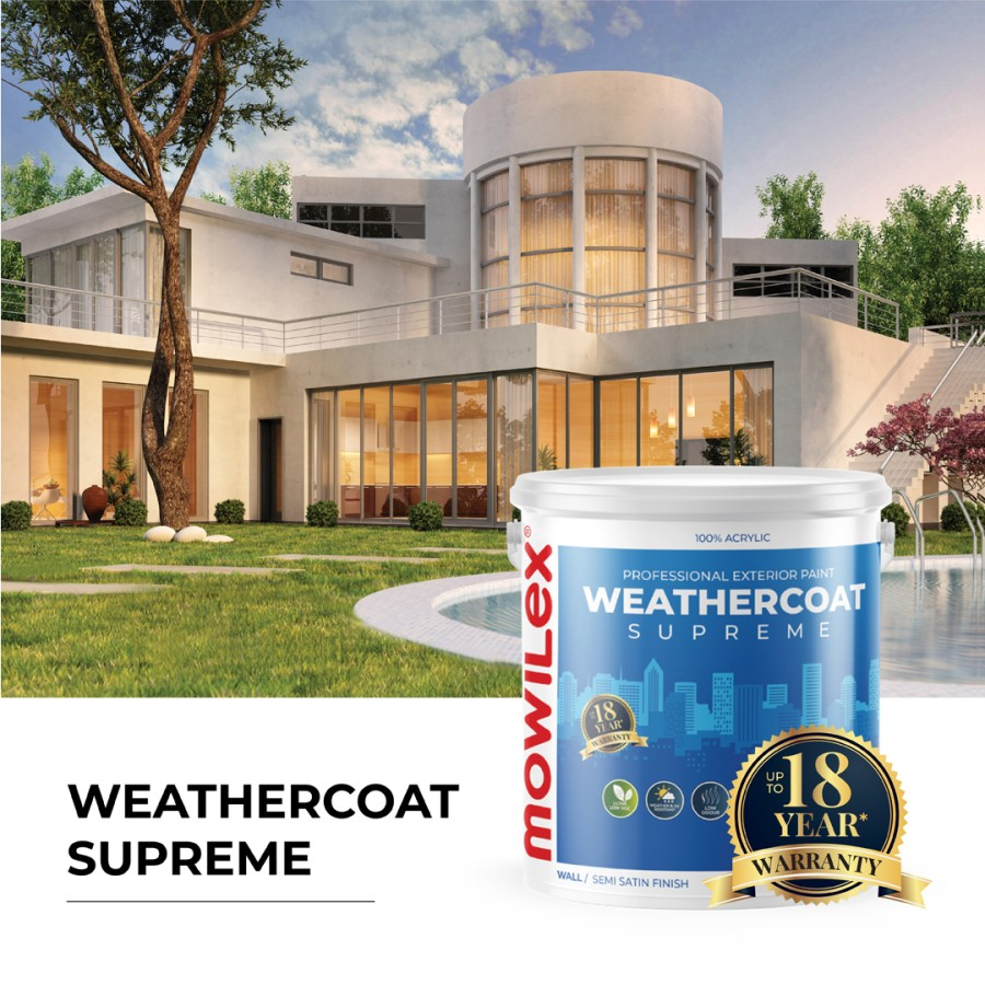 Mowilex Weathercoat Supreme Cat Tembok Eksterior - 2.5 L