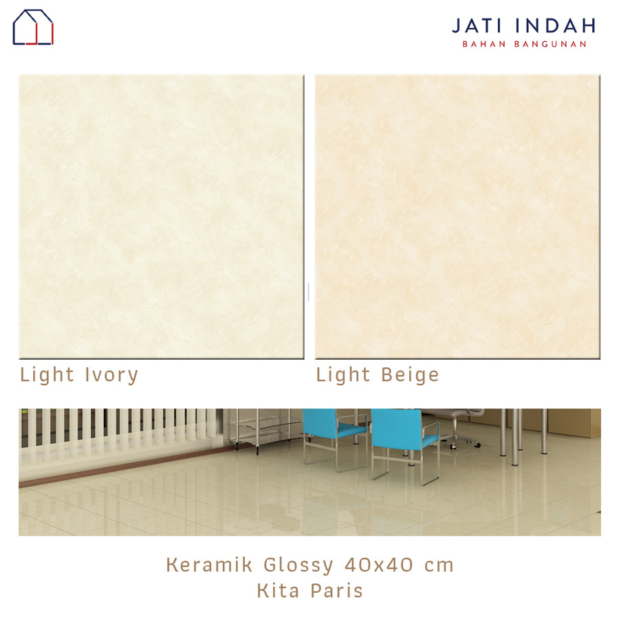 Keramik Lantai Glossy Marble 40x40 Kita Paris