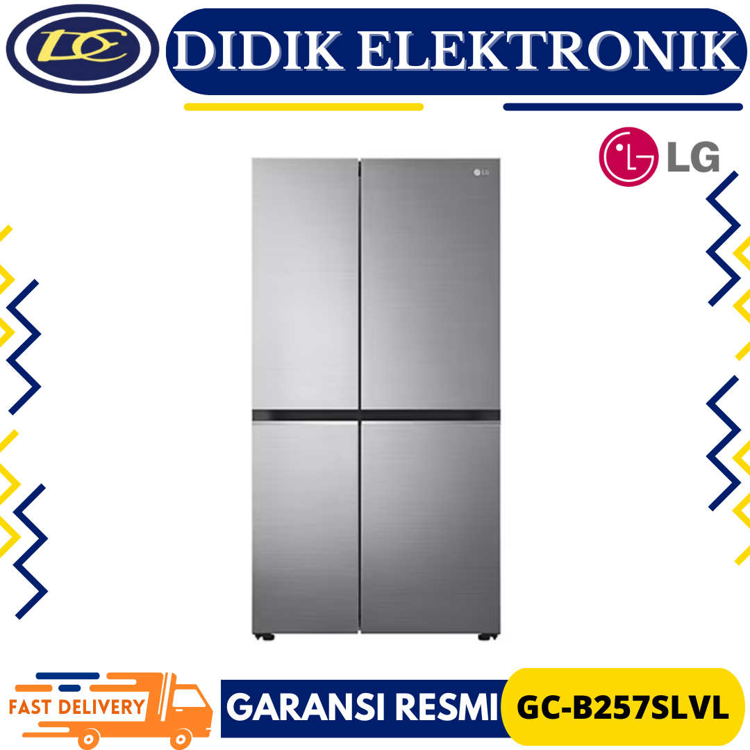 Kulkas Side By Side LG GC-B257SLVL Pintu UltraSleek dan Smart Inverter
