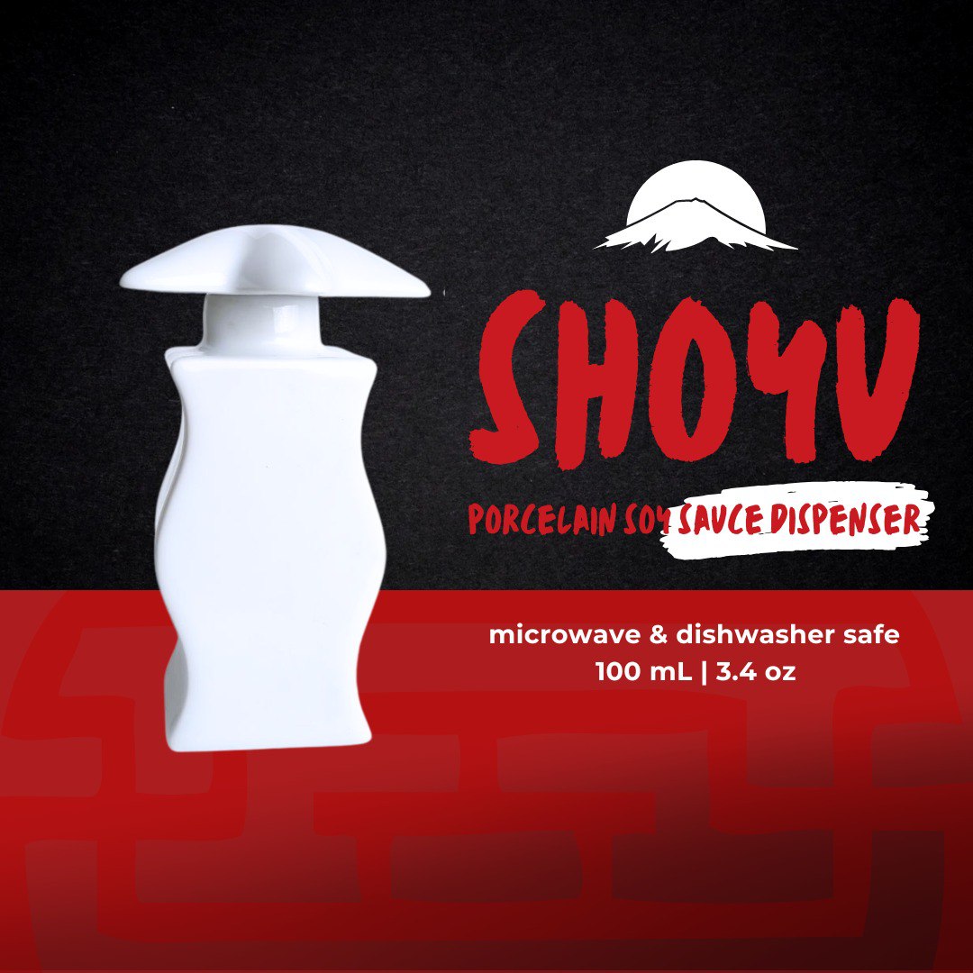 SHOYU Porcelain Soy Sauce Dispenser | Botol Kecap Asin Keramik | Botol