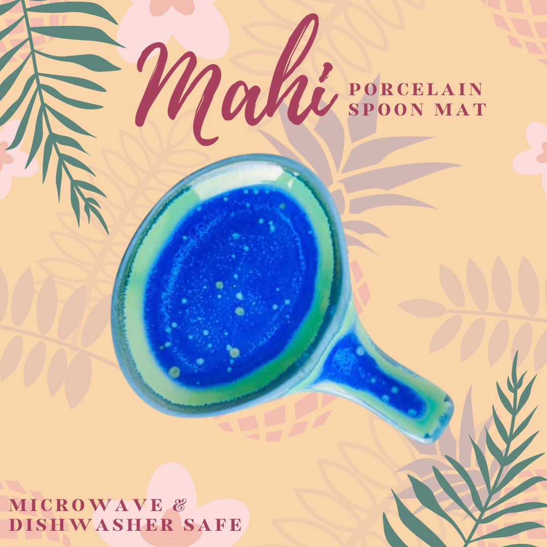 MAHI Porcelain Spoon Mat | Piring Sendok | Piring Sumpit