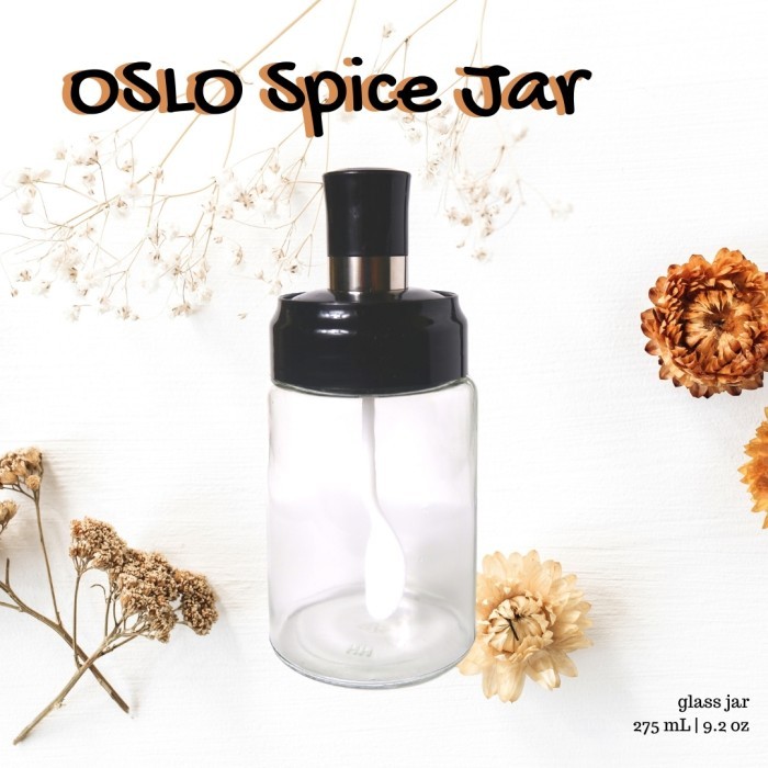 OSLO Spice Glass Jar | Seasoning Bottle | Botol Bumbu | Jar Saus