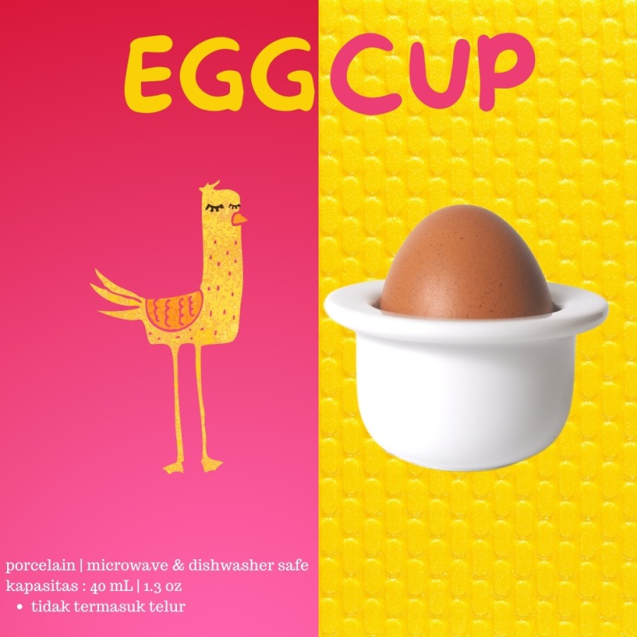 Porcelain Egg Cup | Ceramic Egg Holder | Tempat Telur Keramik