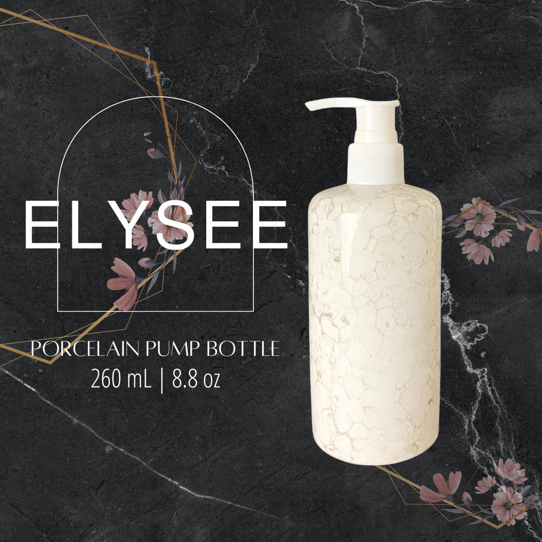 ELYSEE Porcelain Pump Bottle | Botol Sabun Lotion Keramik | Botol Pump