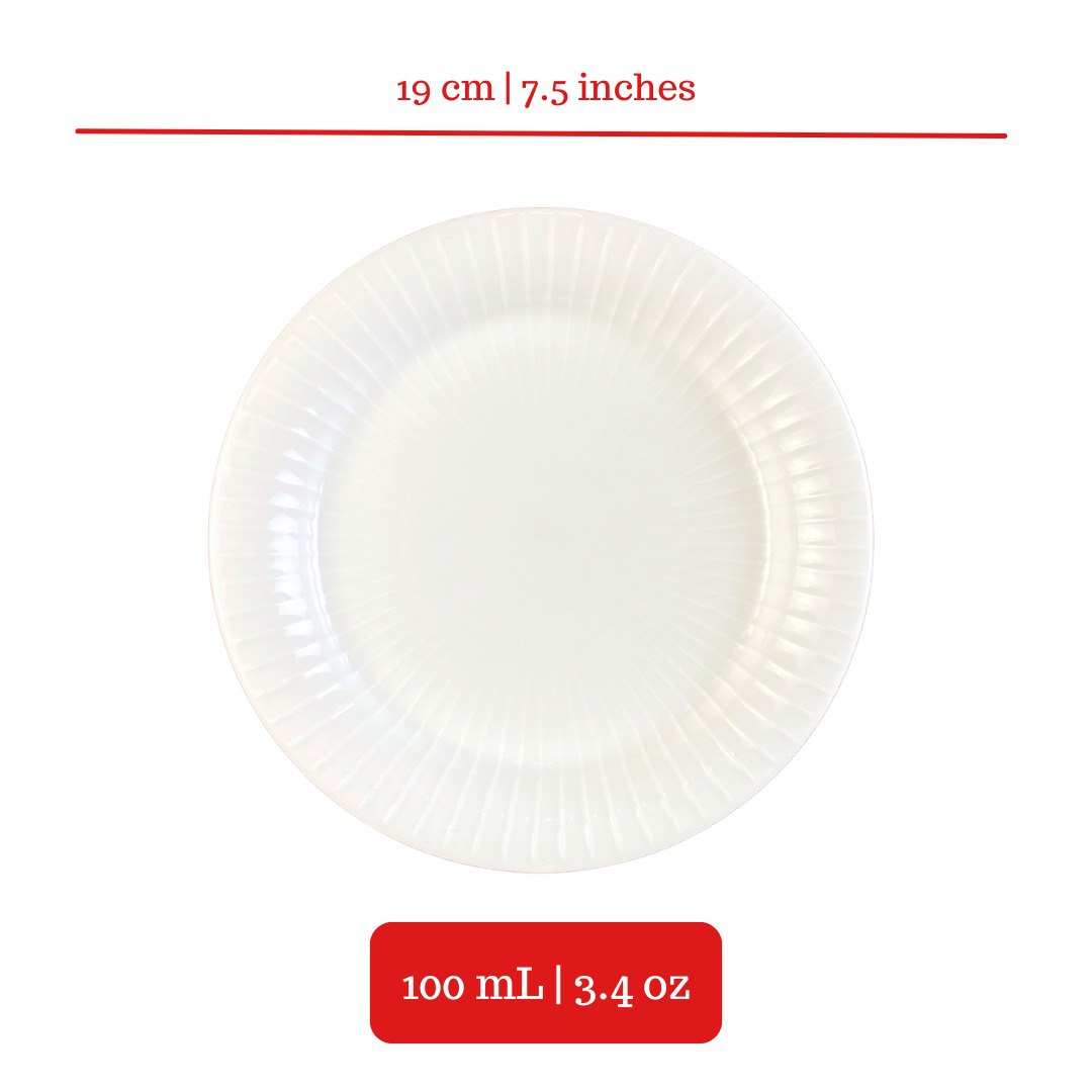 SATIRE Porcelain Plate 19 cm | Piring Kue Keramik | Piring Porselen |