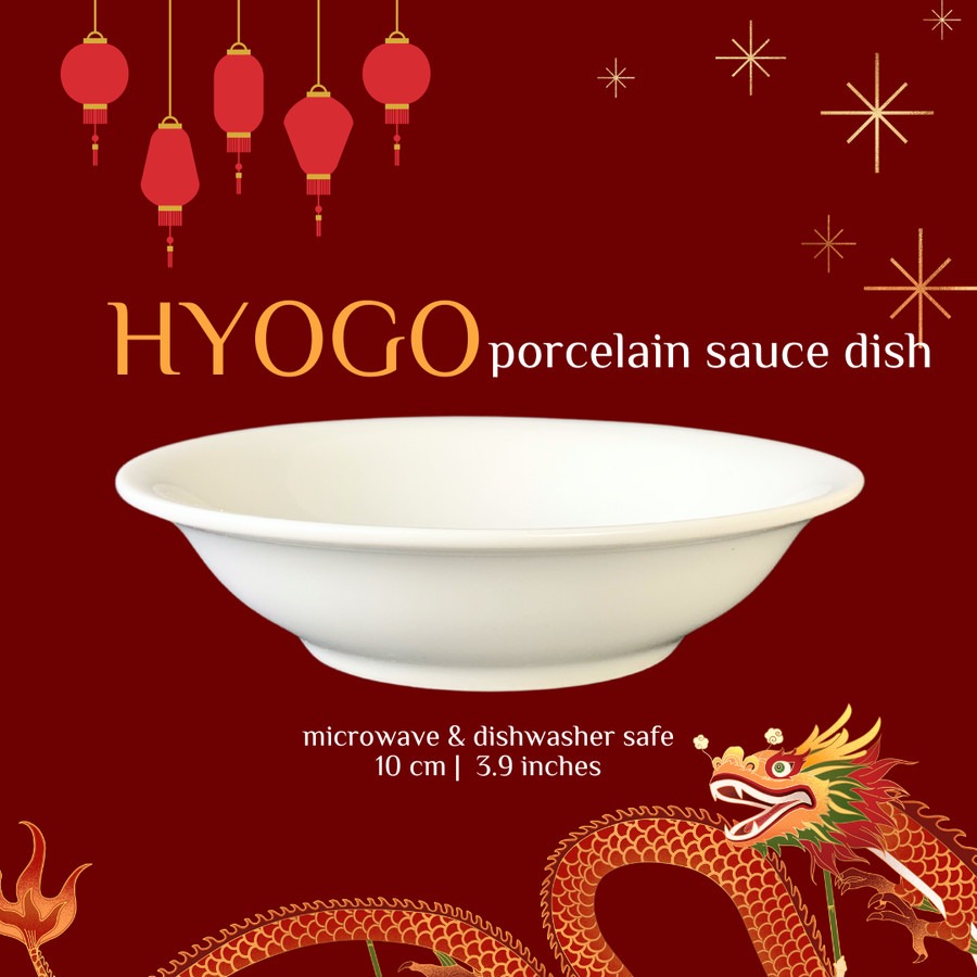 HYOGO Porcelain Sauce Dish | Mangkok Sambal Keramik | Tempat Saos