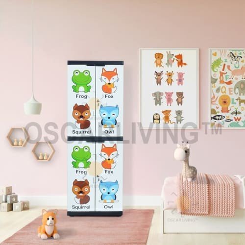 Lemari Plastik Serbaguna - Akako LA2P Cartoon - Animals