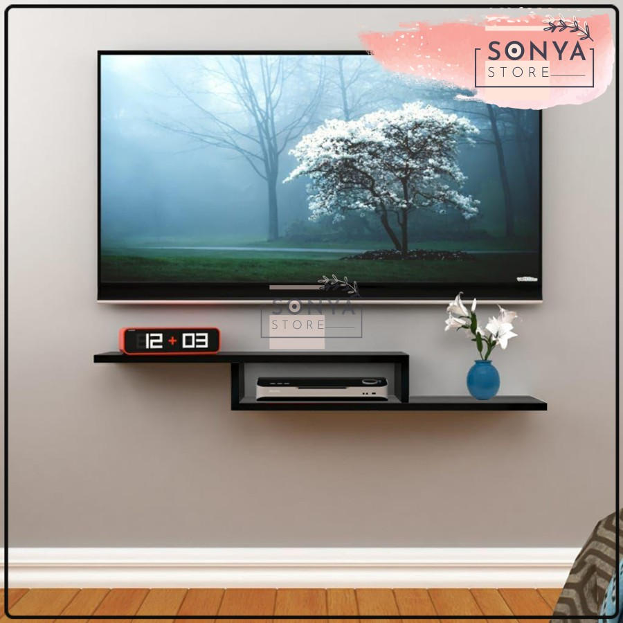 Rak Dinding Minimalis Hiasan Kamar Tidur Dekorasi Rumah Tempel - 60 cm