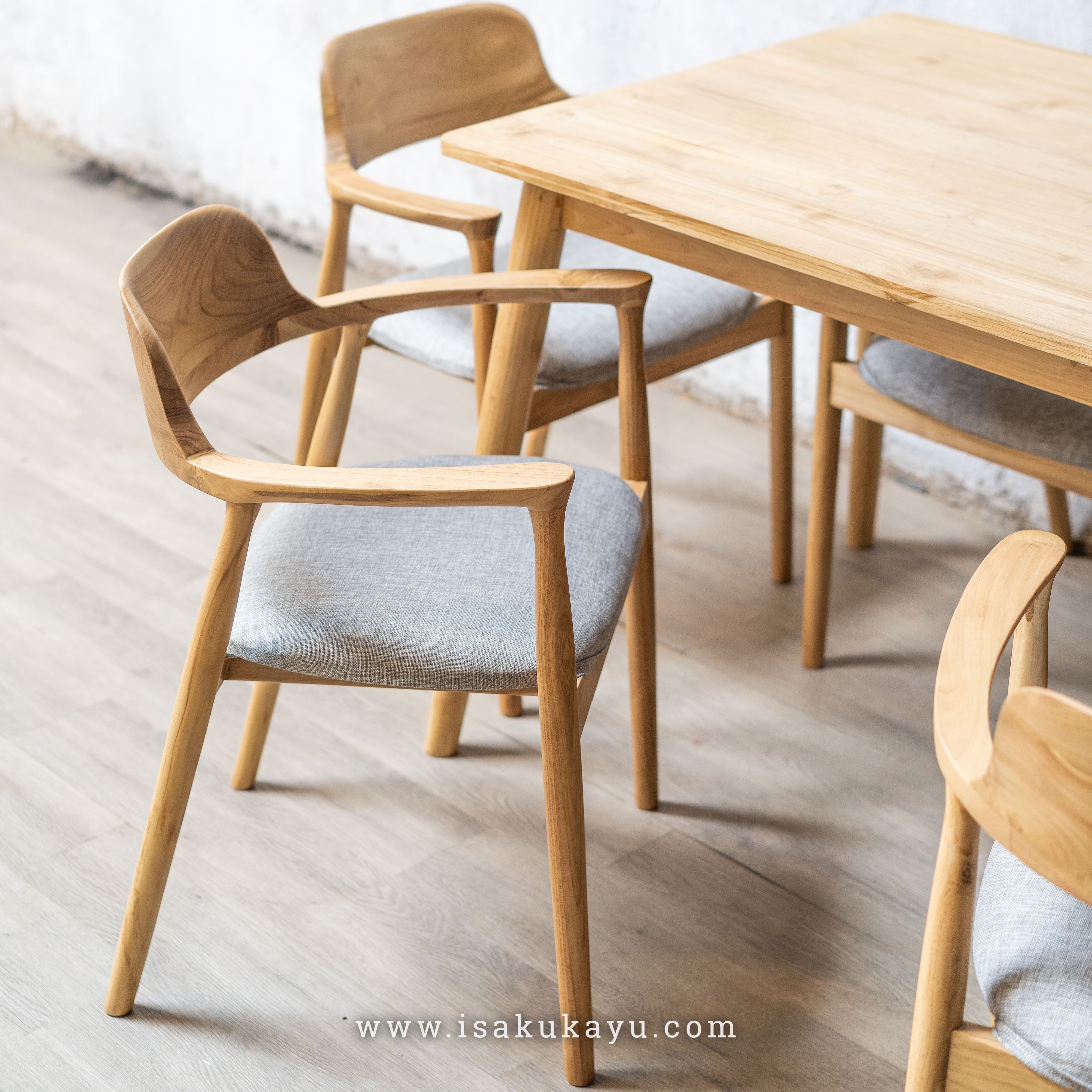 Set Kursi Meja Makan Hiroshima Kayu Jati