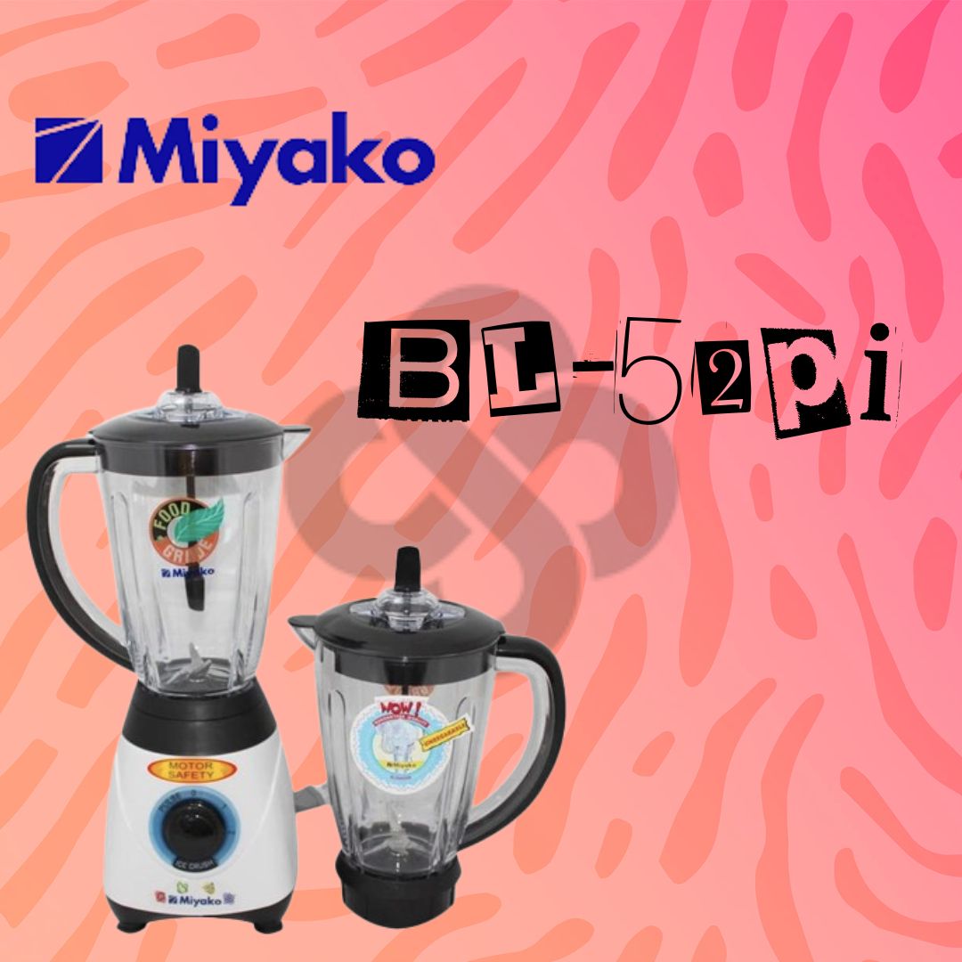 Miyako BL52PI Blender Plastik 2 Gelas BL 52 PI BL 52PI