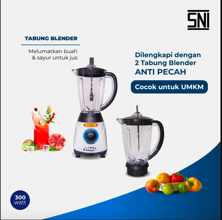 Miyako BL52PI Blender Plastik 2 Gelas BL 52 PI BL 52PI