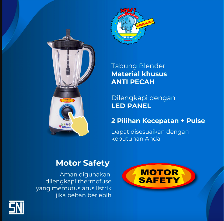 Miyako BL52PI Blender Plastik 2 Gelas BL 52 PI BL 52PI